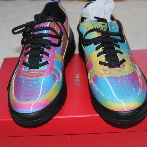 Hugo Multicolor Iridescent Madison Tennis Sneakers - Picture 2 of 6